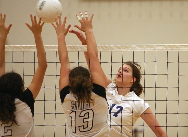 net touched by player volleyball hand signal